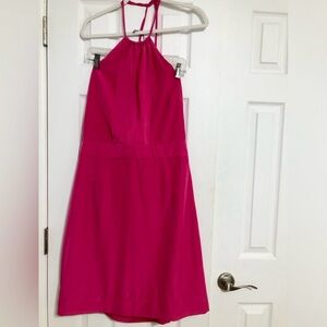 Vibrant Pink Halter Dress